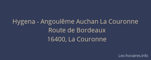 Hygena - Angoul&ecirc;me Auchan La Couronne