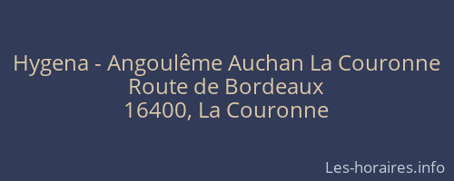 Hygena - Angoulême Auchan La Couronne