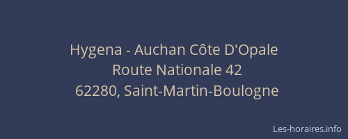 Hygena - Auchan C&ocirc;te D'Opale