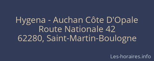 Hygena - Auchan Côte D'Opale