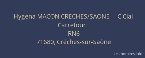 Hygena MACON CRECHES/SAONE  -  C Cial Carrefour