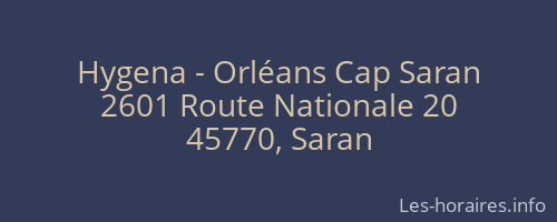 Hygena - Orléans Cap Saran
