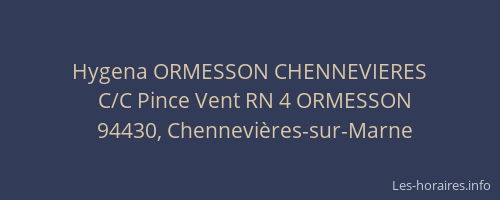 Hygena ORMESSON CHENNEVIERES