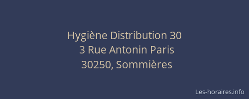 Hygiène Distribution 30