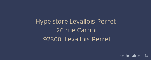 Hype store Levallois-Perret
