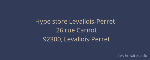 Hype store Levallois-Perret