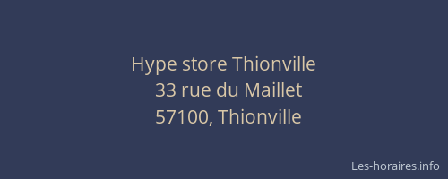 Hype store Thionville