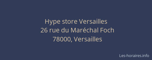 Hype store Versailles