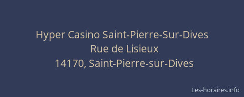 Hyper Casino Saint-Pierre-Sur-Dives