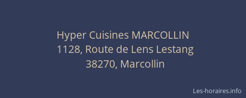 Hyper Cuisines MARCOLLIN