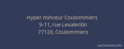Hyper minceur Coulommiers