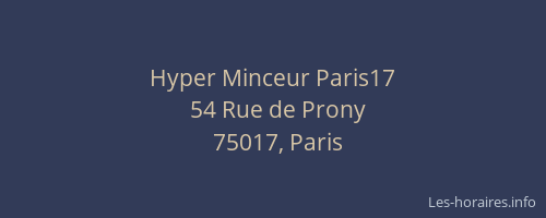 Hyper Minceur Paris17