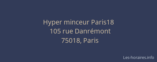 Hyper minceur Paris18