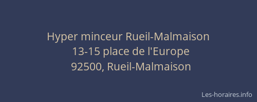 Hyper minceur Rueil-Malmaison