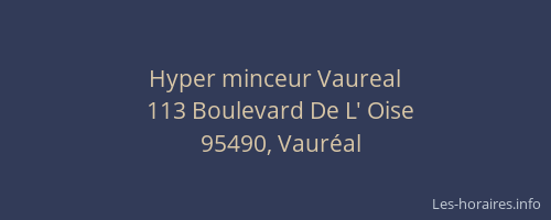 Hyper minceur Vaureal