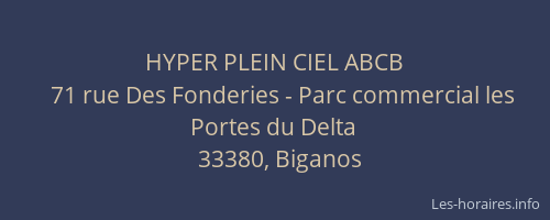 HYPER PLEIN CIEL ABCB