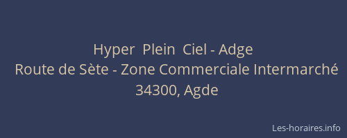 Hyper  Plein  Ciel - Adge