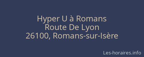 Hyper U à Romans