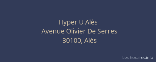Hyper U Al&egrave;s