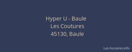 Hyper U - Baule