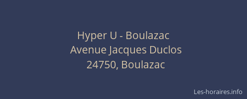 Hyper U - Boulazac