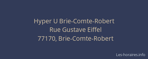 Hyper U Brie-Comte-Robert