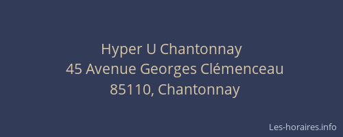 Hyper U Chantonnay