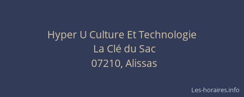 Hyper U Culture Et Technologie