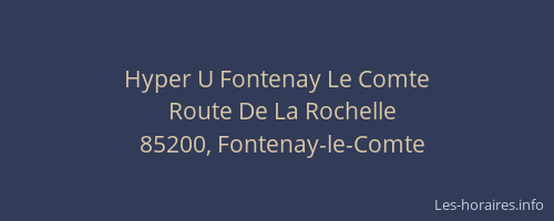 Hyper U Fontenay Le Comte