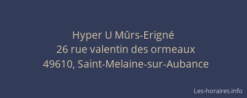 Hyper U Mûrs-Erigné