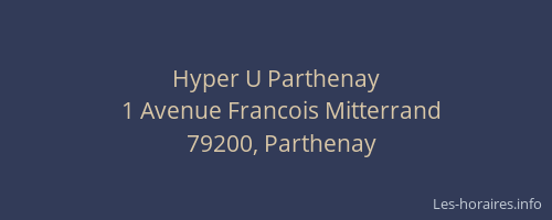 Hyper U Parthenay