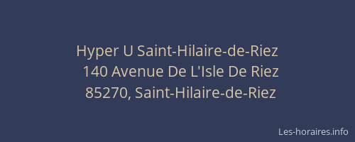 Hyper U Saint-Hilaire-de-Riez