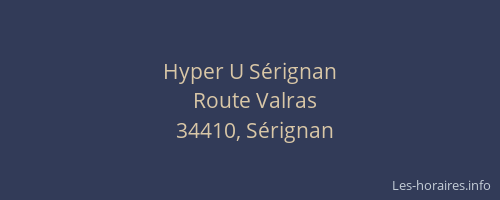 Hyper U Sérignan