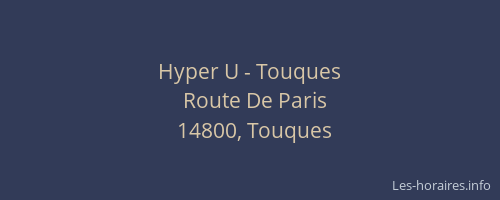 Hyper U - Touques