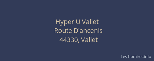 Hyper U Vallet