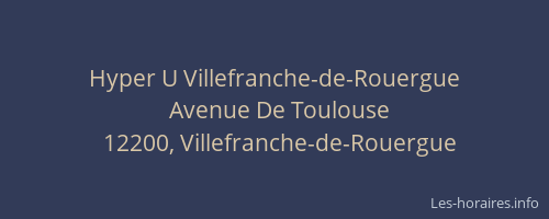 Hyper U Villefranche-de-Rouergue