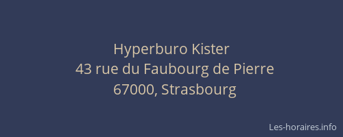 Hyperburo Kister