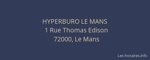 HYPERBURO LE MANS