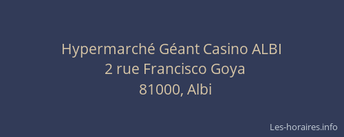 Hypermarché Géant Casino ALBI