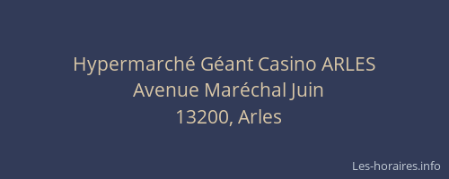 Hypermarché Géant Casino ARLES
