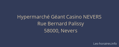 Hypermarché Géant Casino NEVERS