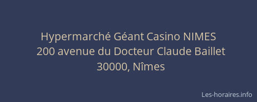 Hypermarché Géant Casino NIMES
