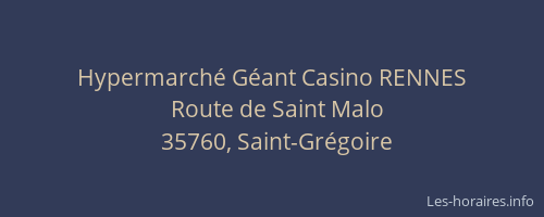 Hypermarché Géant Casino RENNES