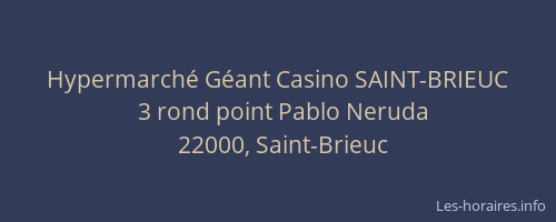 Hypermarché Géant Casino SAINT-BRIEUC