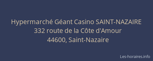 Hypermarché Géant Casino SAINT-NAZAIRE