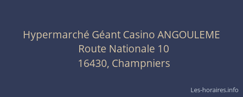 Hypermarch&eacute; G&eacute;ant Casino ANGOULEME
