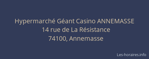 Hypermarché Géant Casino ANNEMASSE