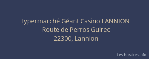 Hypermarché Géant Casino LANNION