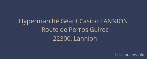 Hypermarché Géant Casino LANNION