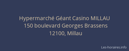 Hypermarch&eacute; G&eacute;ant Casino MILLAU